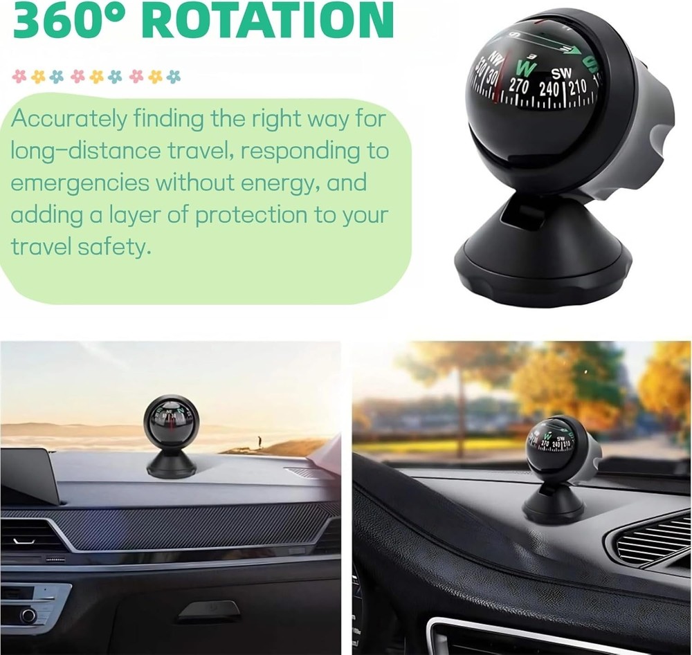 Night Vision Digital Car Compass - Stylish & Portable Navigation Solution