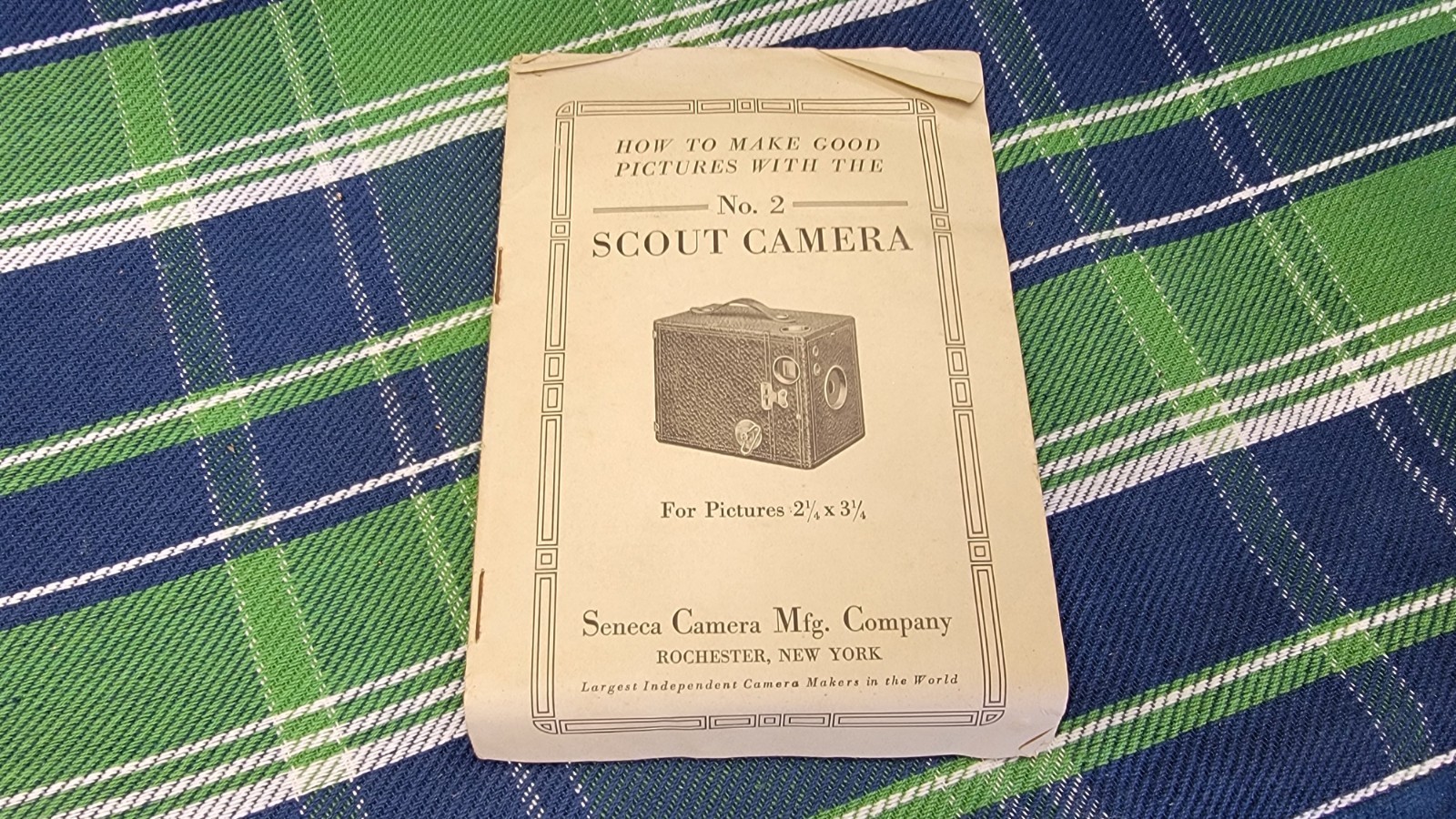 Vintage Seneca No. 2 Scout Camera in Original Box And Manual