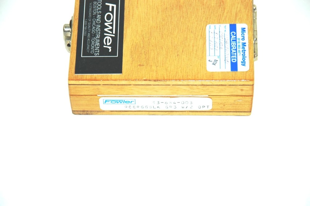 Fowler 53-684-003 Calibration Set with Ceramic Blocks and Optical Flats