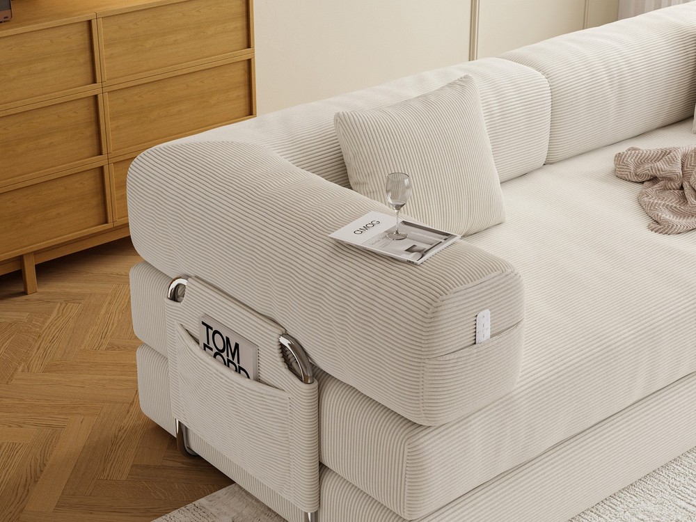 78.8inch Belfin Modular Sectional Sofa, Convertible Pudding Block Sofa, Floor St