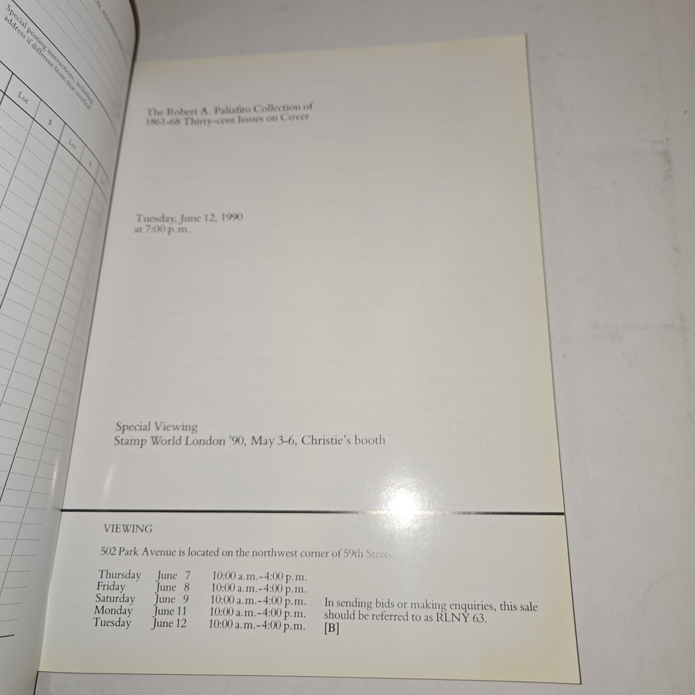 Christie's Robson Lowe Stamp Catalog Lot (10) 1987-94 US, Europe, Postal History