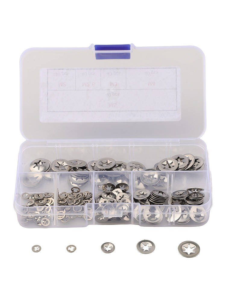200pcs Star Lock Washers Internal Tooth for Mechanical Engineering Applications