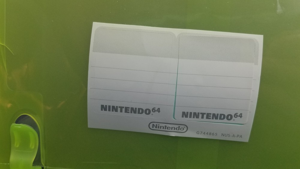 Memory Card Controller Pak Nintendo 64 N64 Authentic Labels ONLY