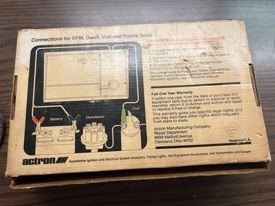 Vintage Actron Engine Analyzer with Box and Manual