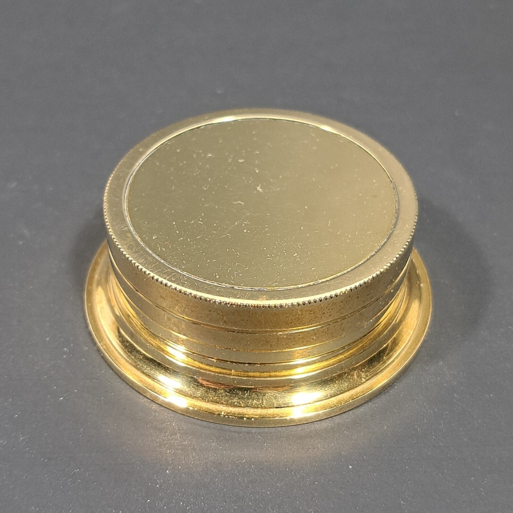 Vintage Solid Brass Compass with Folding Sundial - Maritime Navigation