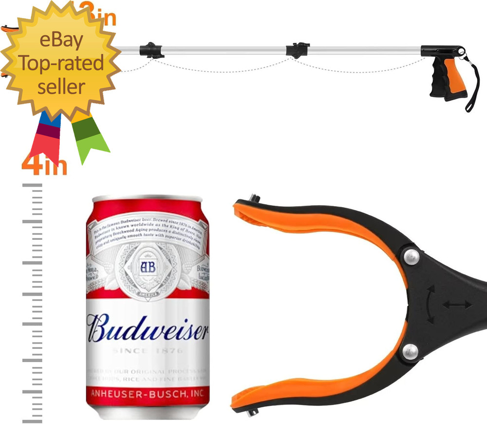 43" Extra Long Grabber Tool, Foldable Grabbers for Elderly Grab It Reaching Tool