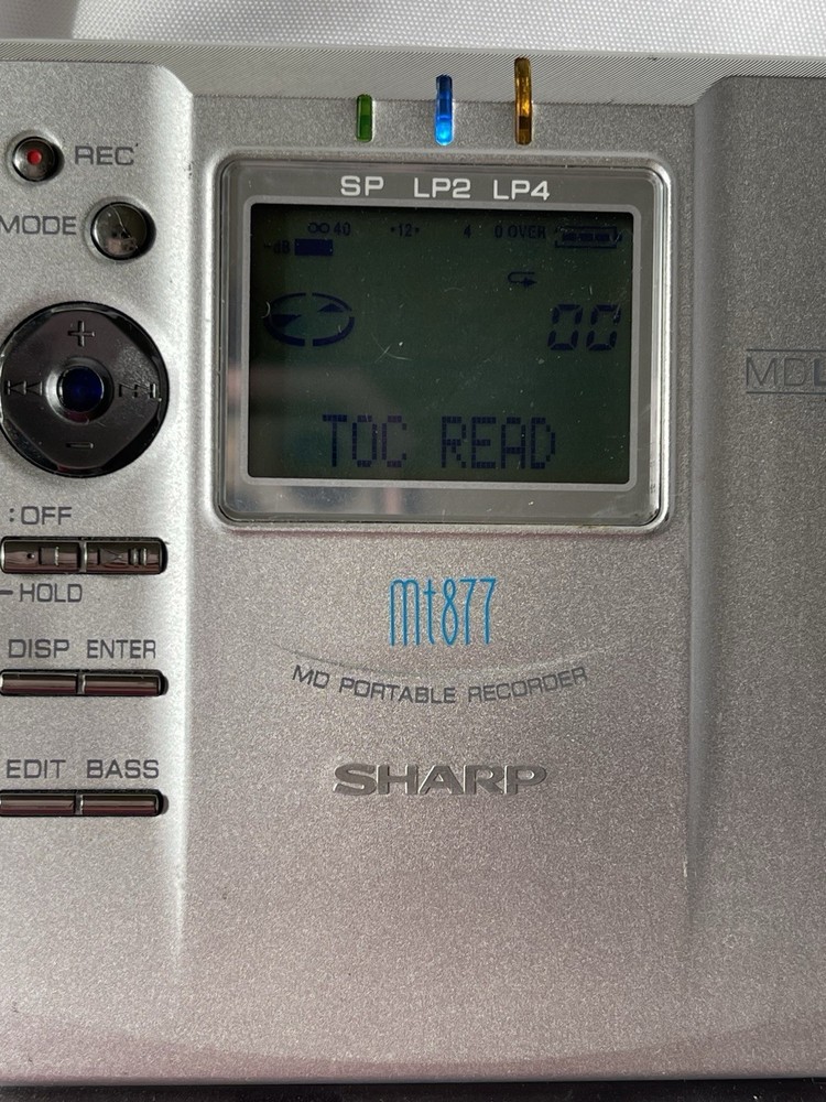 SHARP MD-MT877 MD PORTABLE DIGITAL RECORDER Tested Works