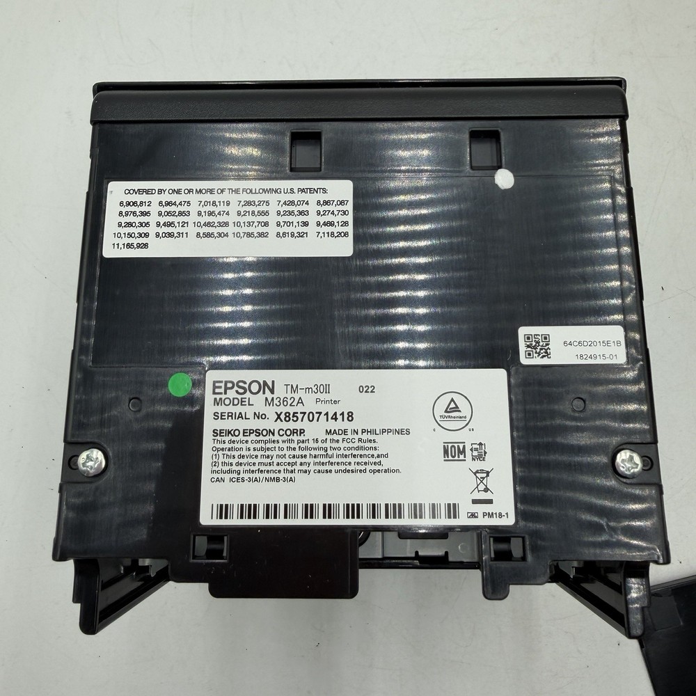 Epson M362B TM-m30II Thermal Receipt Printer POS Tested