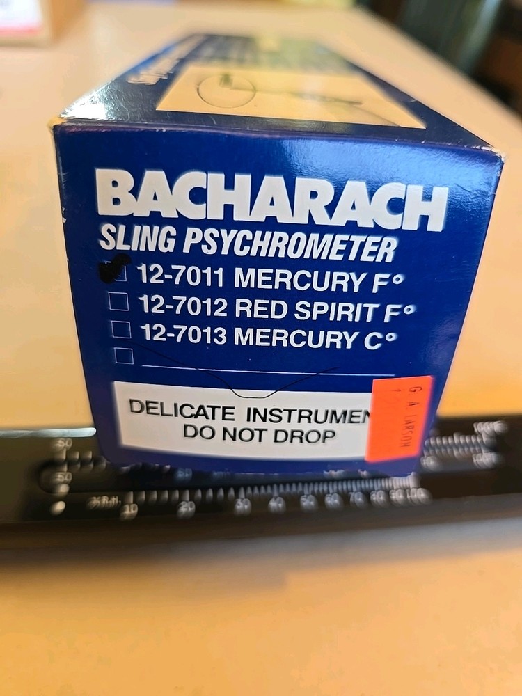 Bacharach Sling Psychrometer Determines 0/0 Relative Humidity