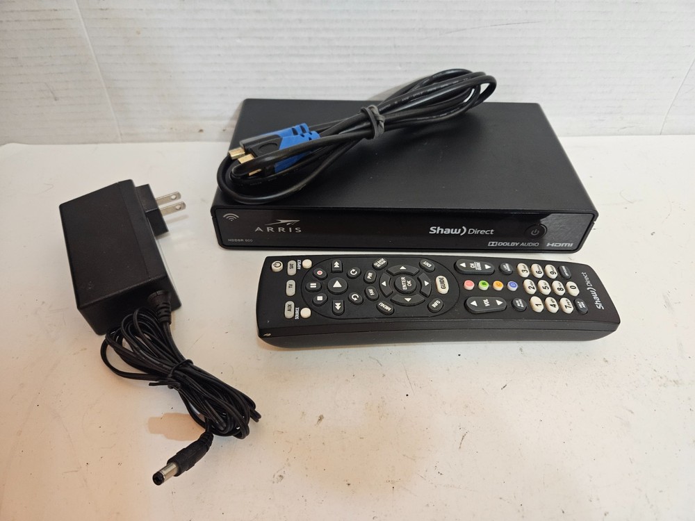 Shaw Direct HDDSR 800 Satellite Receiver With Remote and AC Adapter HDMI Cable