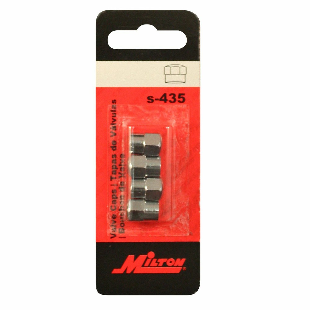 Milton S-435 Chrome Plated Valve Caps 4 Pack