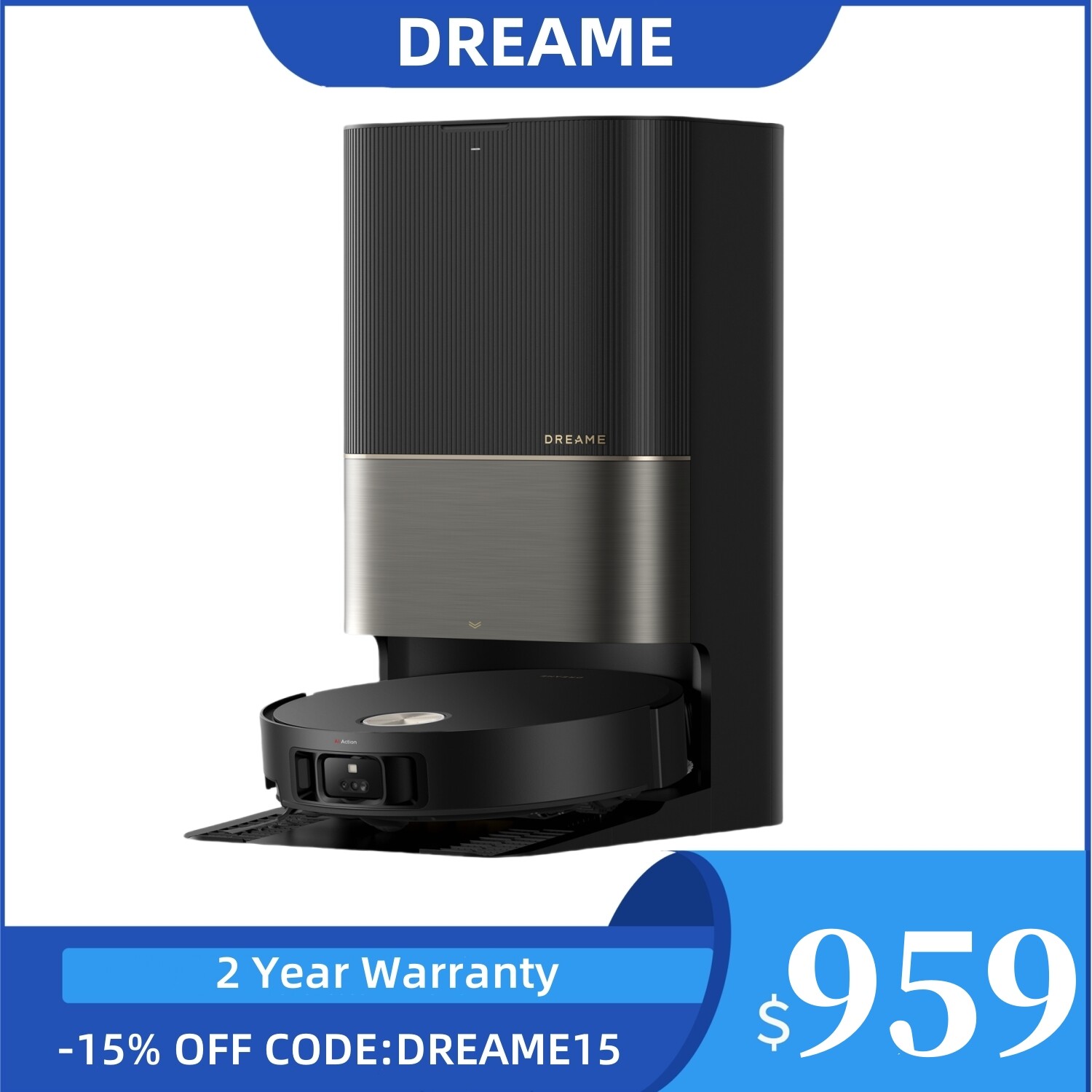 DREAME X50 Ultra Robot Vacuum and Mop 20,000Pa Suction Certified Refurbished