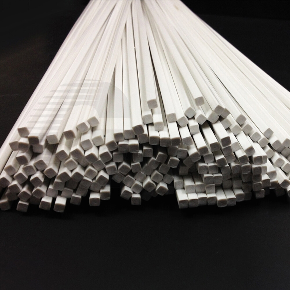 White Solid ABS Plastic Square Rod Bar Strips Modelling Craft Material DIY 250mm