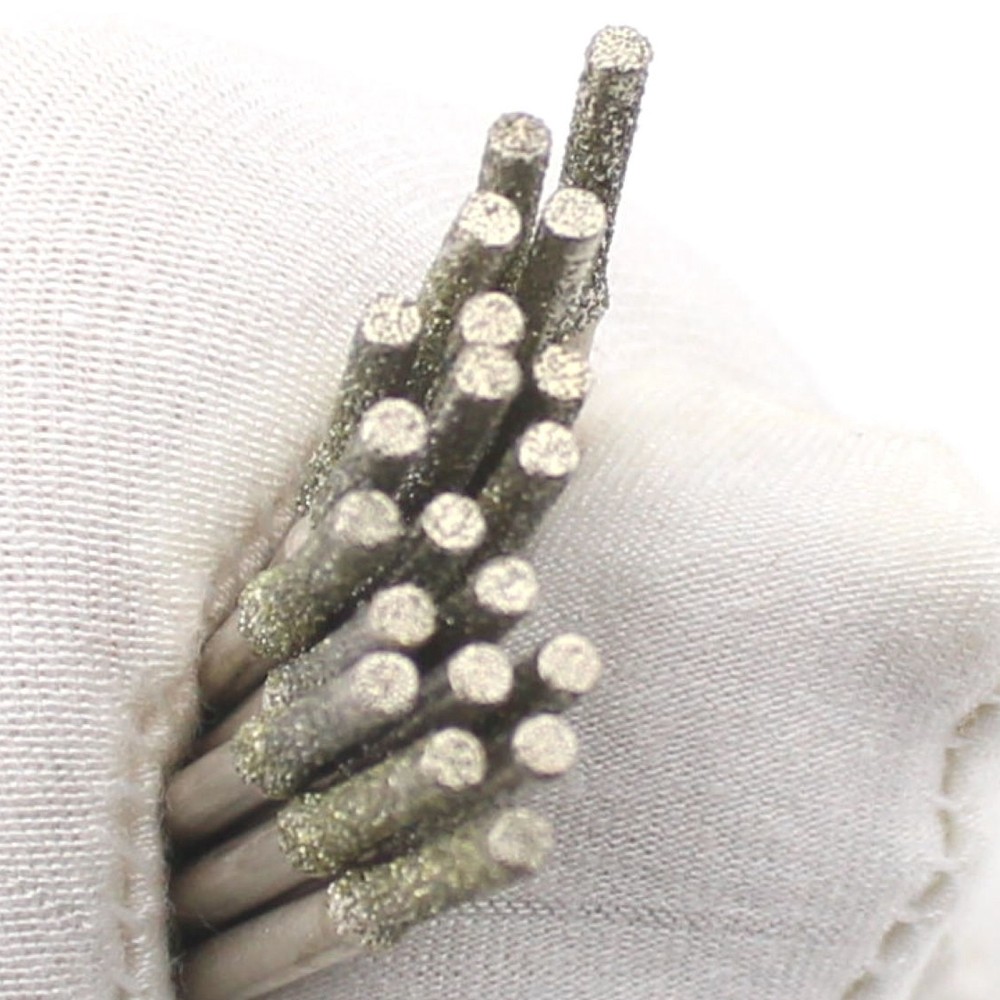 30Pcs 2mm Diamond Grinding Bits Cylindrical Bur Lapidary Carving Tools for Stone