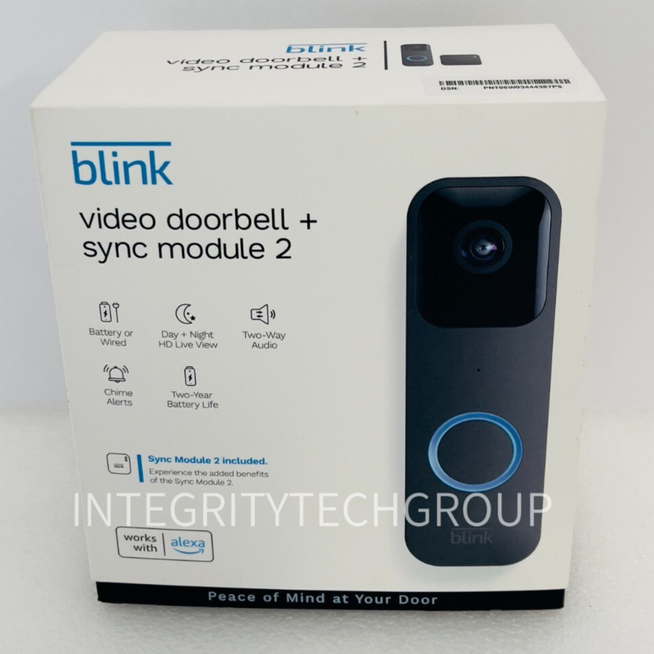 Blink Video Doorbell + Sync Module, New