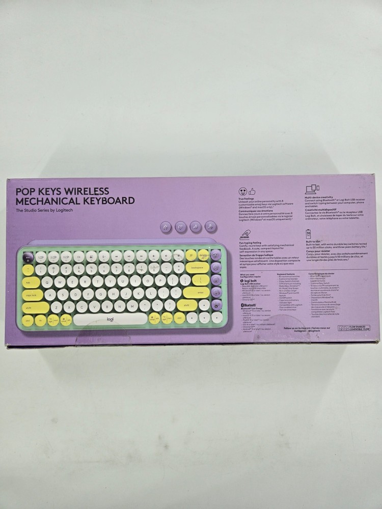 Logitech POP Keys Wireless Mechanical Emoji Keyboard - Bluetooth - Daydream