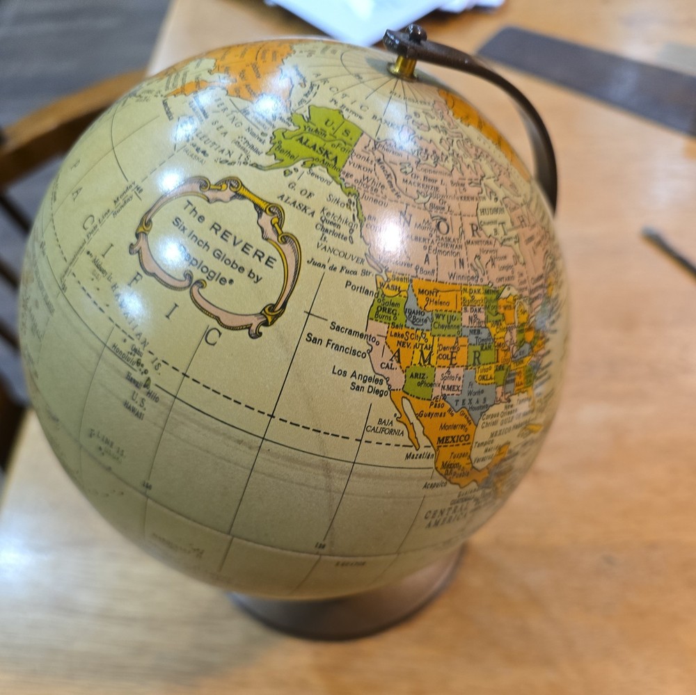 Vintage The Revere 6” Globe By Replogle