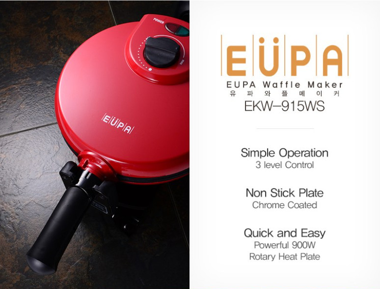 EUPA Waffle Maker Machine Belgian Cake Bread 180 rotating 220V(voltage) 900W