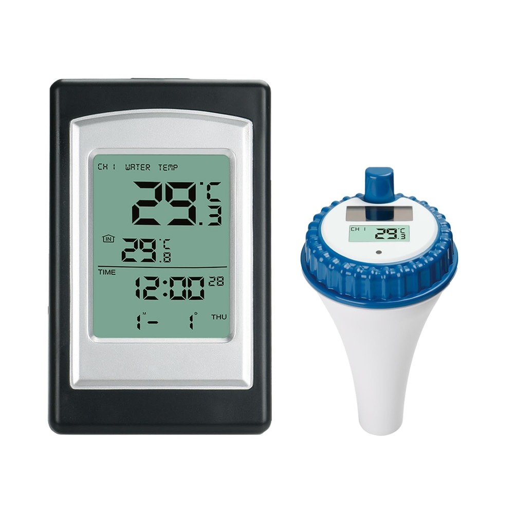 Pool Wireless Digital Thermometer, Outdoor Solar Pool Thermometer, Floating a...