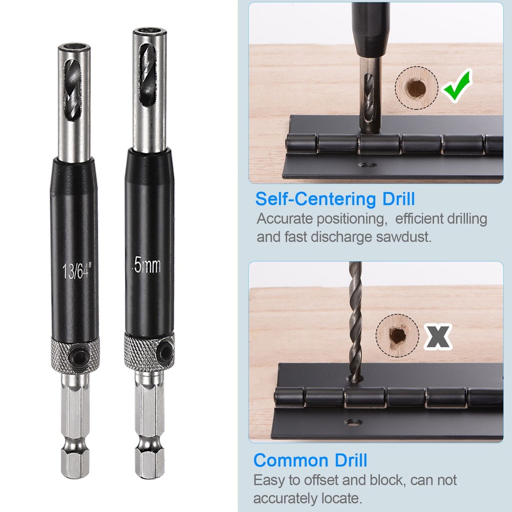 16sets Self Centering Drill Bit Set High Speed Steel Hex Shank Woodworking Bits