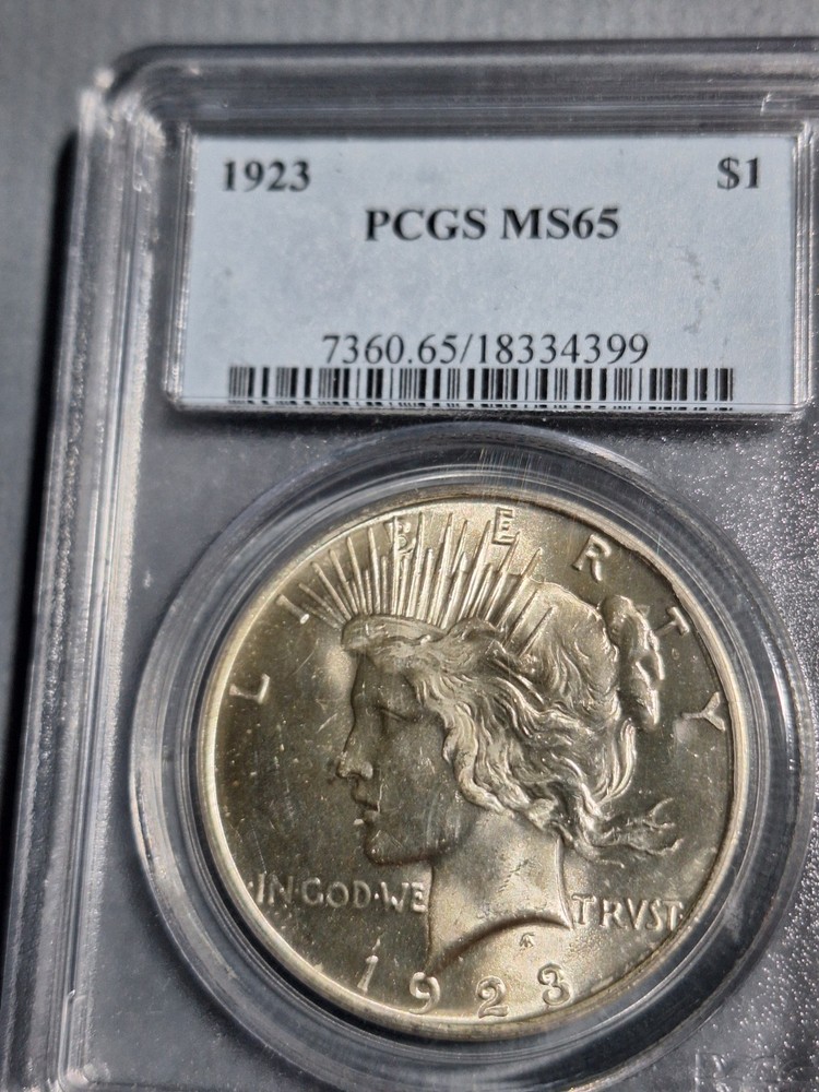1923 Peace Silver Dollar PCGS MS 65