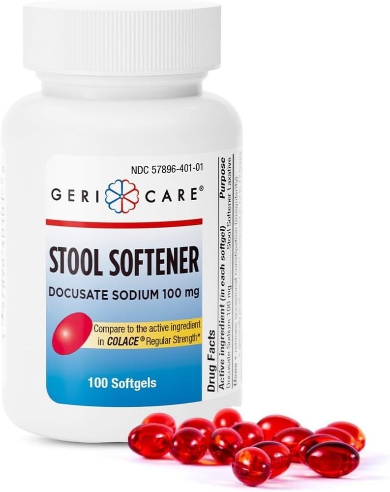 Stool softener softgels 100mg (generic colace) - 100 ea