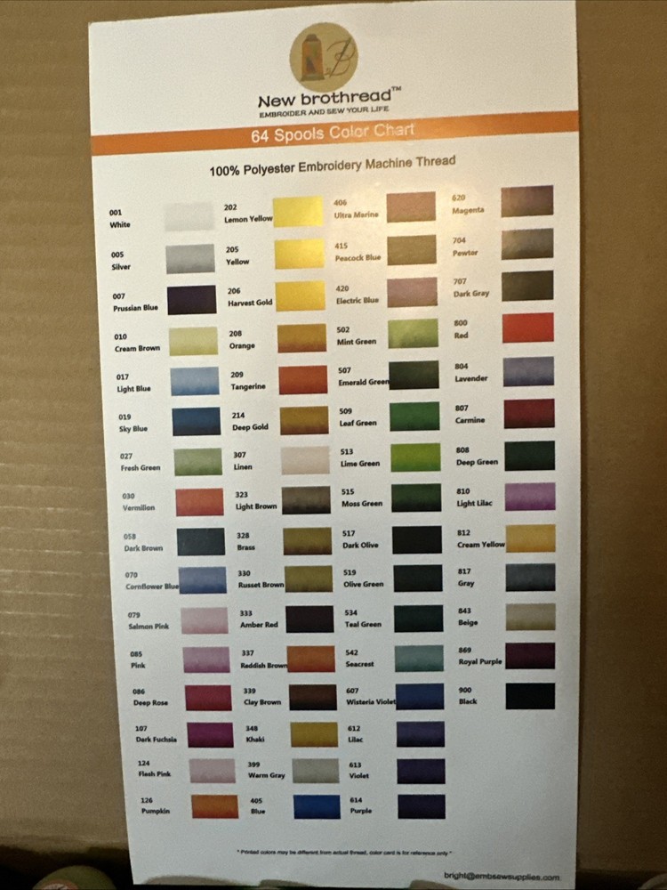 New Bro thread 63 Spools Polyester Machine Embroidery Thread Kit See Details