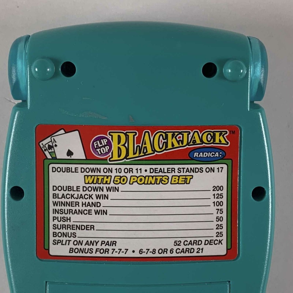 Handheld Electronic Game 2001 Radica Blackjack Tested Works B-B