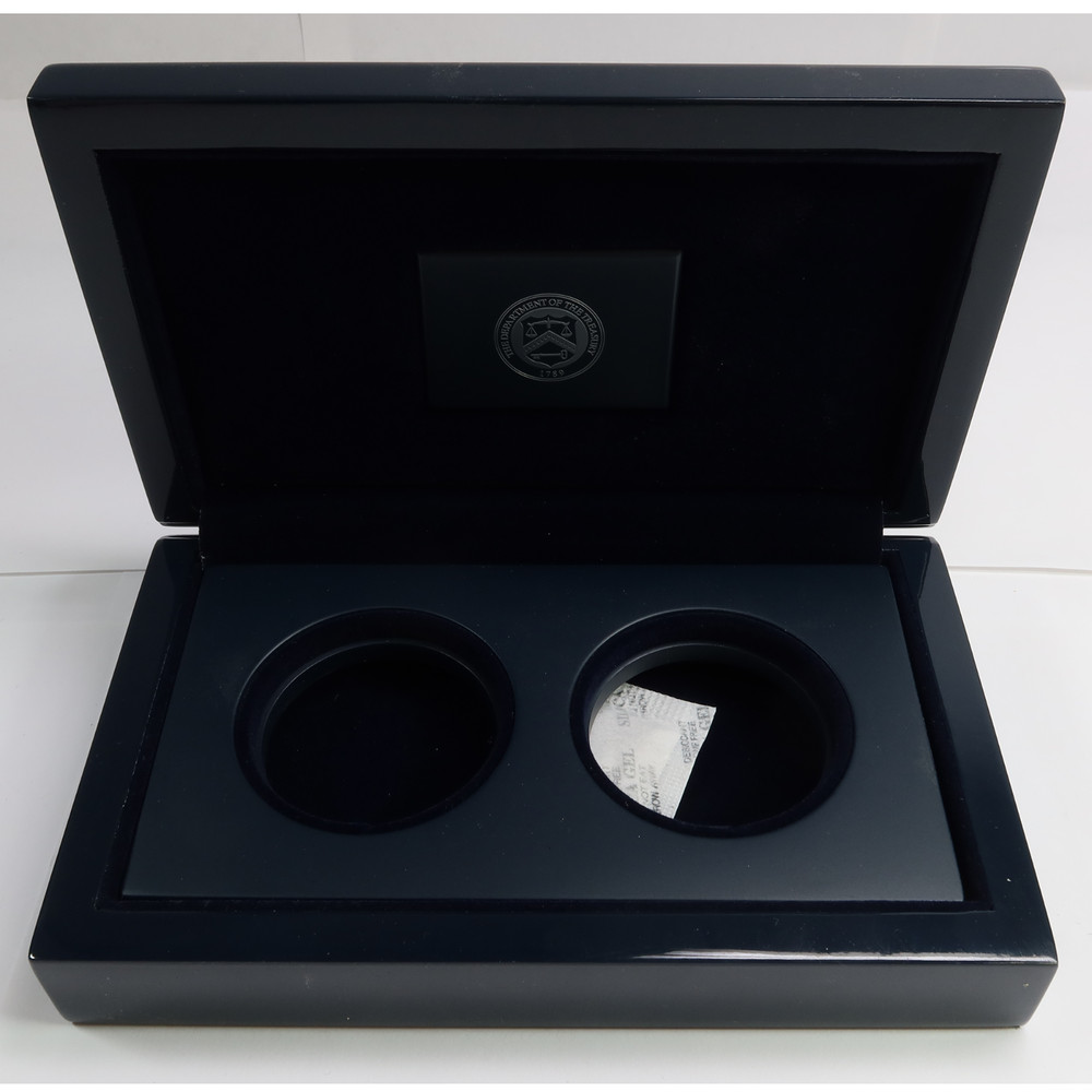 2012 1 oz Silver Eagle Proof Set 2 Coin Empty Box ONLY - No Coins #53248T