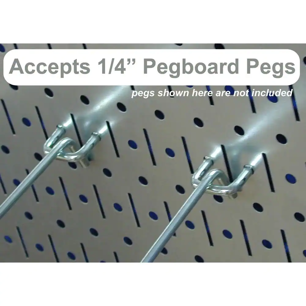 2 Pack Metal Wall Pegboard Peg Board Panel Organizer Shelf Display Tools Garage