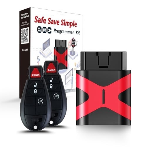 2 Programmable Key Fobs & DIY Programmer Kit for 2008-2012 Dodge RAM/Charger