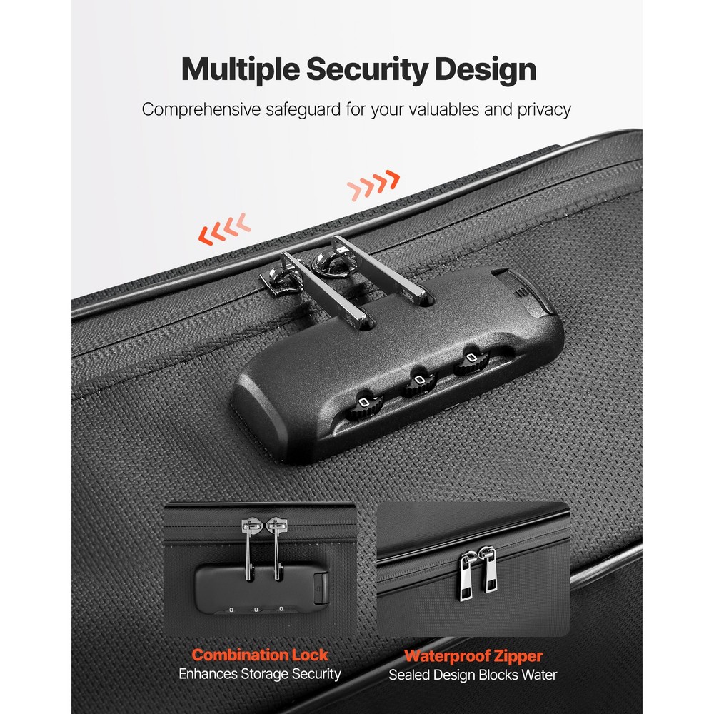 Uimoso Fireproof Document Storage Box 1832℉ Multi-Layer File Organizer with Lock