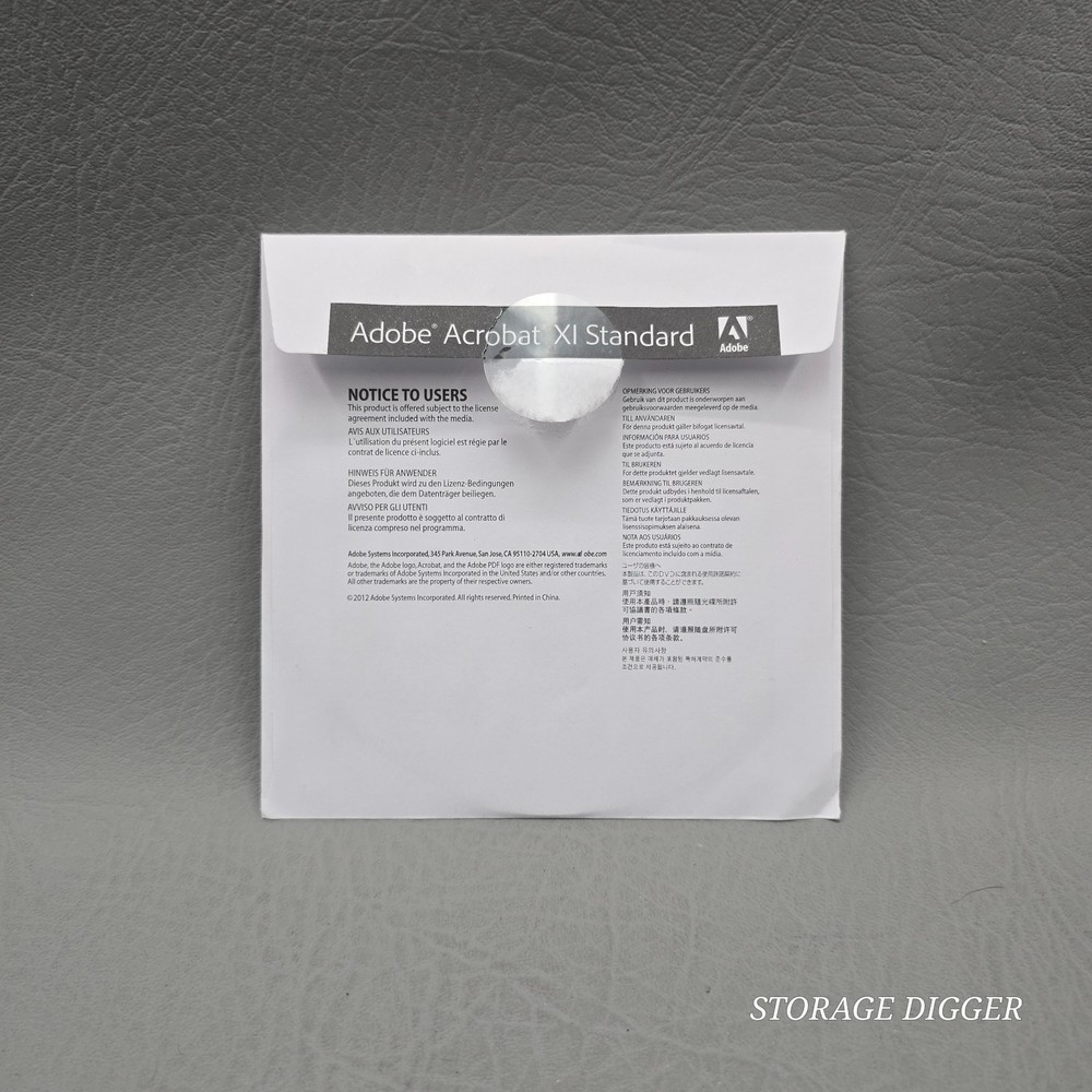 Adobe Acrobat XI Standard for Windows DVD-ROM Software Disc For Bundles Only