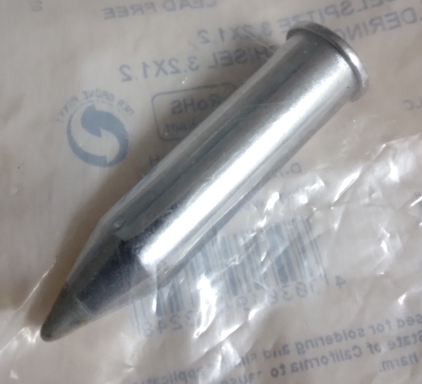 Weller XHT C Soldering Tip, Chisel Tip, 3.2 X 1.2