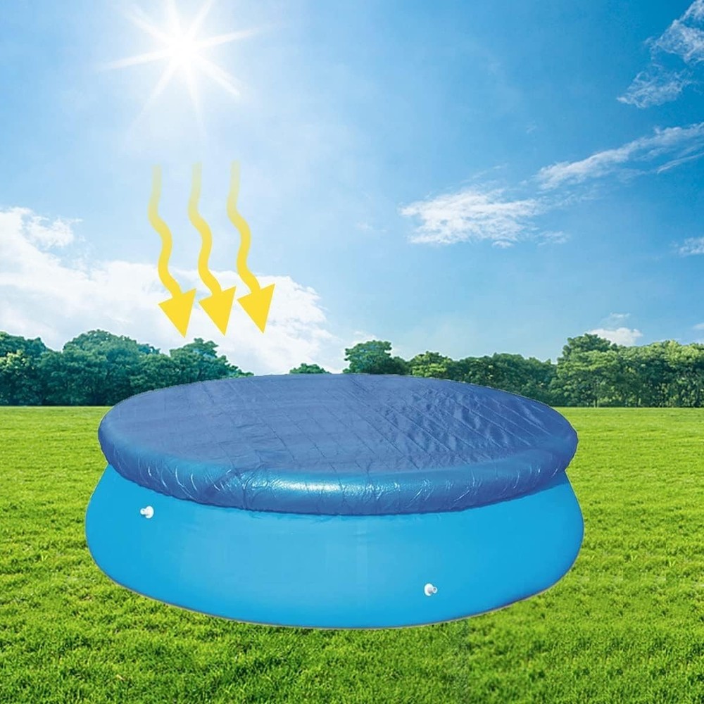 6FT Round Pool Cover: Solar Dust Protector with Drawstring Design for Elegance