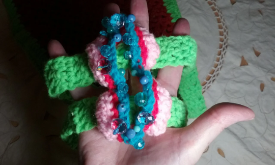 Hand Crochet Hippy Psychedelic Shoulder Bag