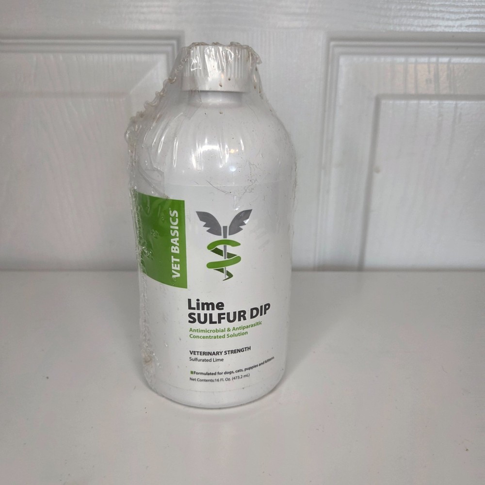 Vet Basics Lime Sulfur Dip - Concentrated Solution 16 Fl. Oz - NEW