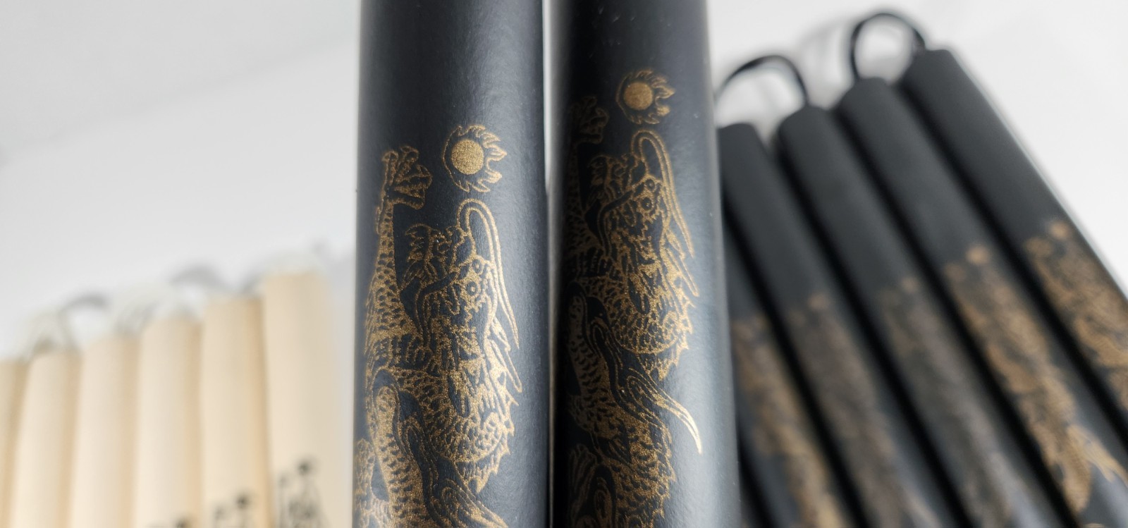 LOT OF 9 FOAM NUNCHUCKS WHITE AND BLACK DRAGONS 12” TAIWAN R.O.C.