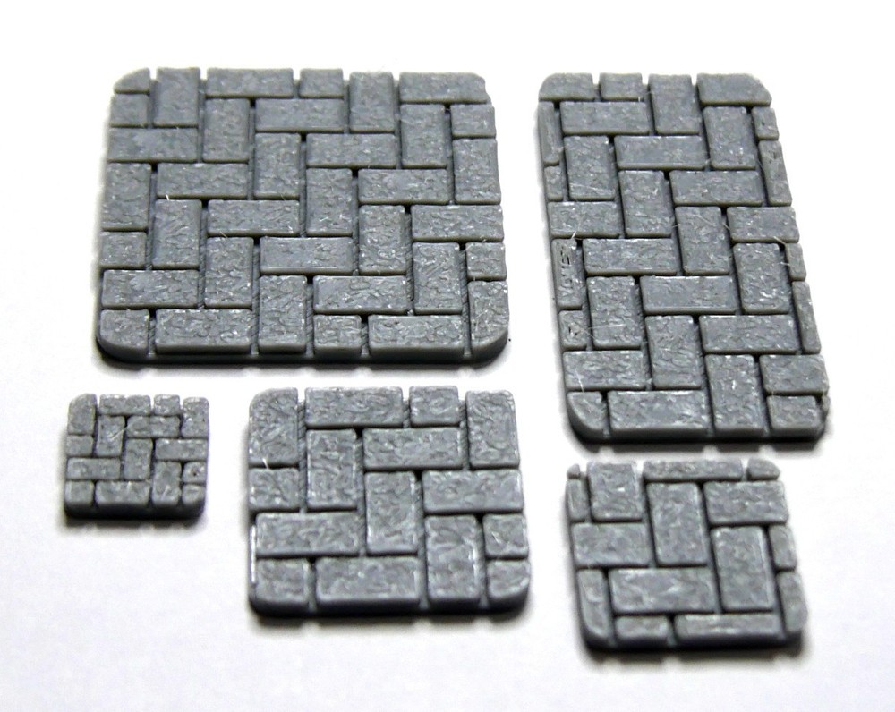 LSC-BASE130 - Herringbone Brick-- Cavalry x3 -- Last Stand Bases