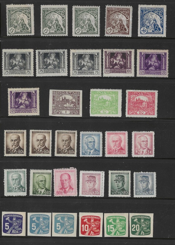 1944-47 Czechoslovakia plus extra stamps.