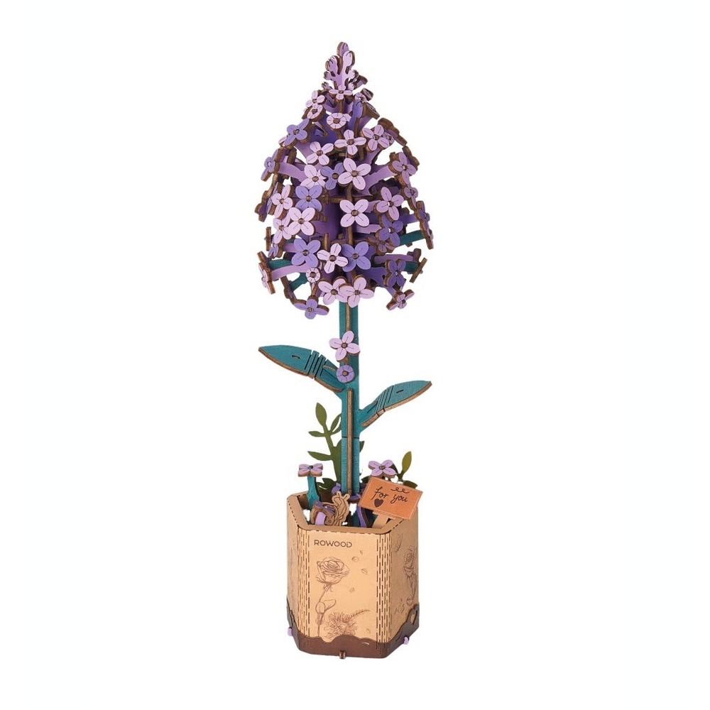DIY 3D Wood Puzzle Lilac 154pcs