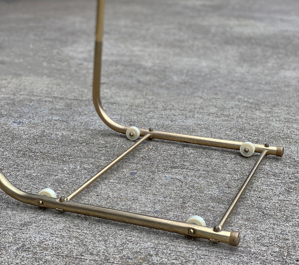Mid-Century Modern Beech Wardrobe Valet Trouser Trolley