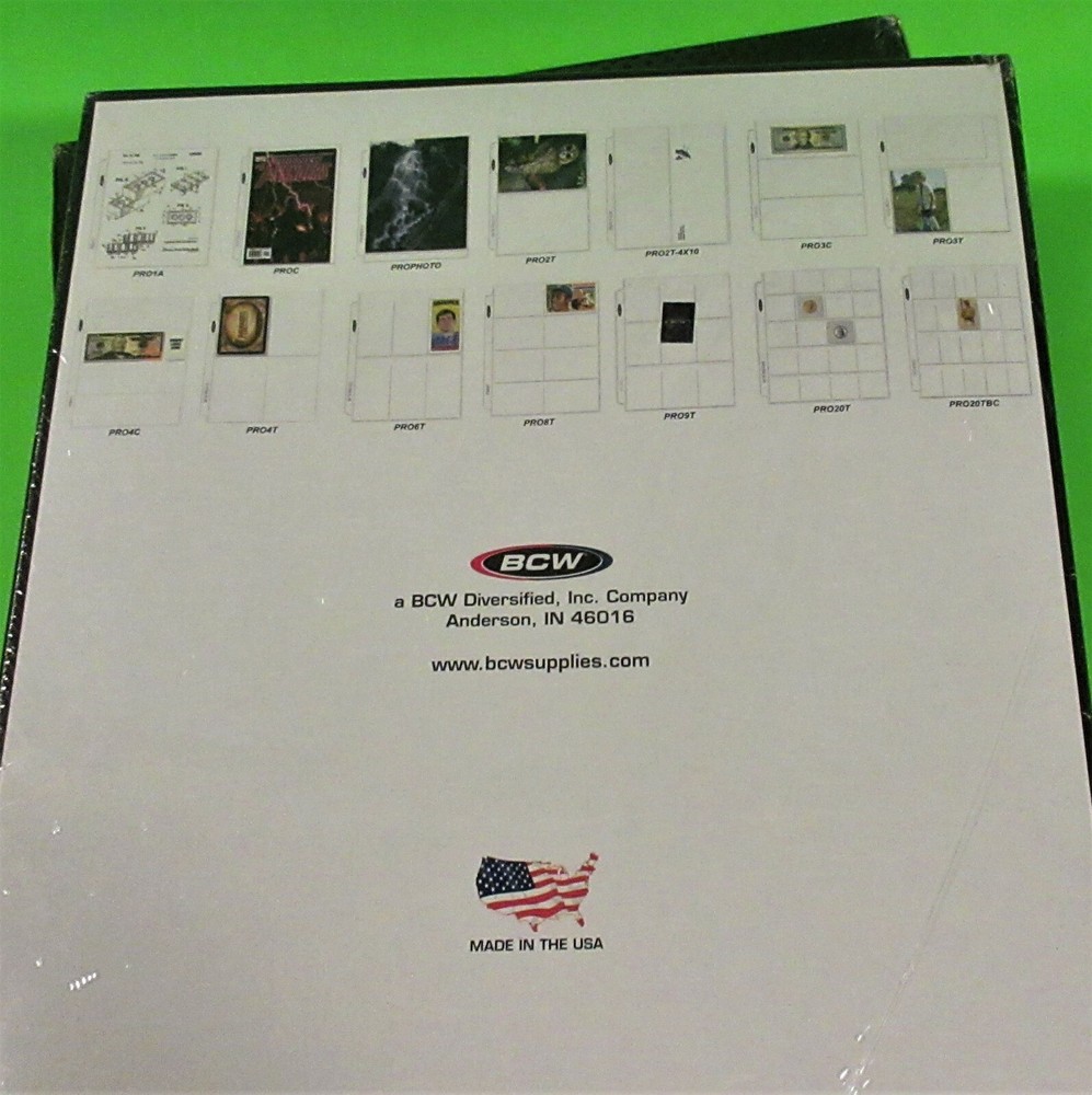 100 BCW PRO 4-POCKET PAGES FOR PHOTOS, POSTCARDS, COUPONS, ETC, ARCHIVAL SAFE