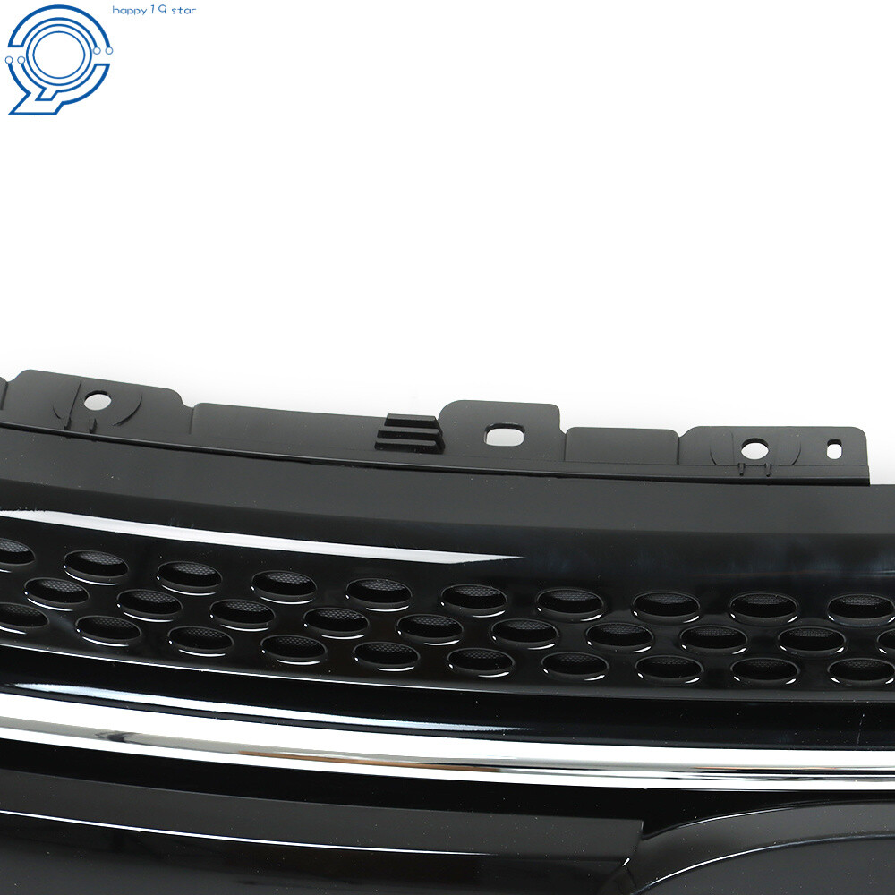 Fit For 2011-2015 Ford Explorer Front Bumper Upper Grille Assembly Glossy Black