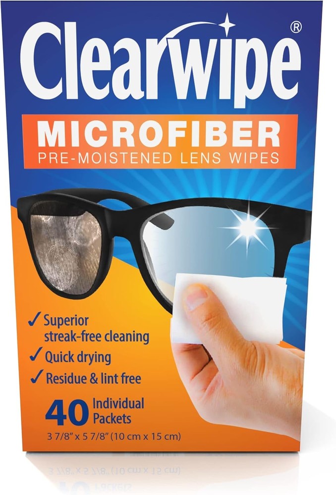 Microfiber Wipes, White, 48 Count