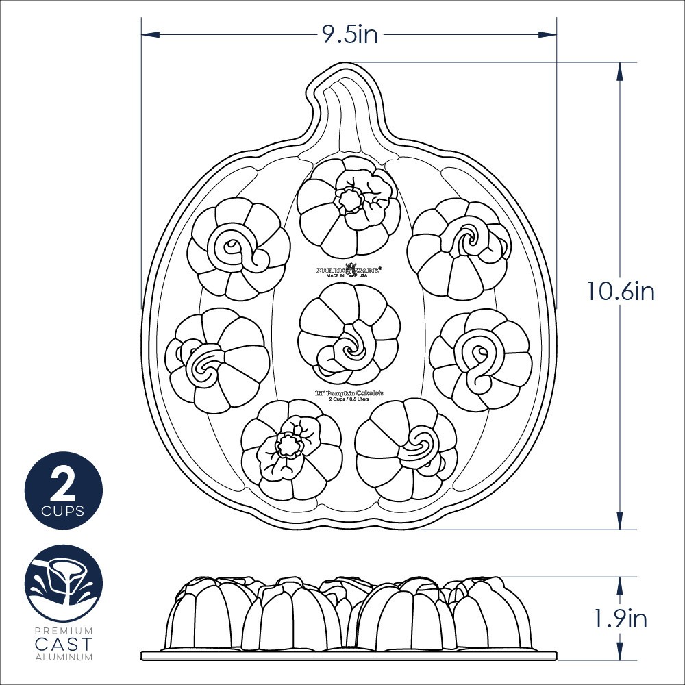 Nordic Ware Lil' Pumpkin Cakelets Pan
