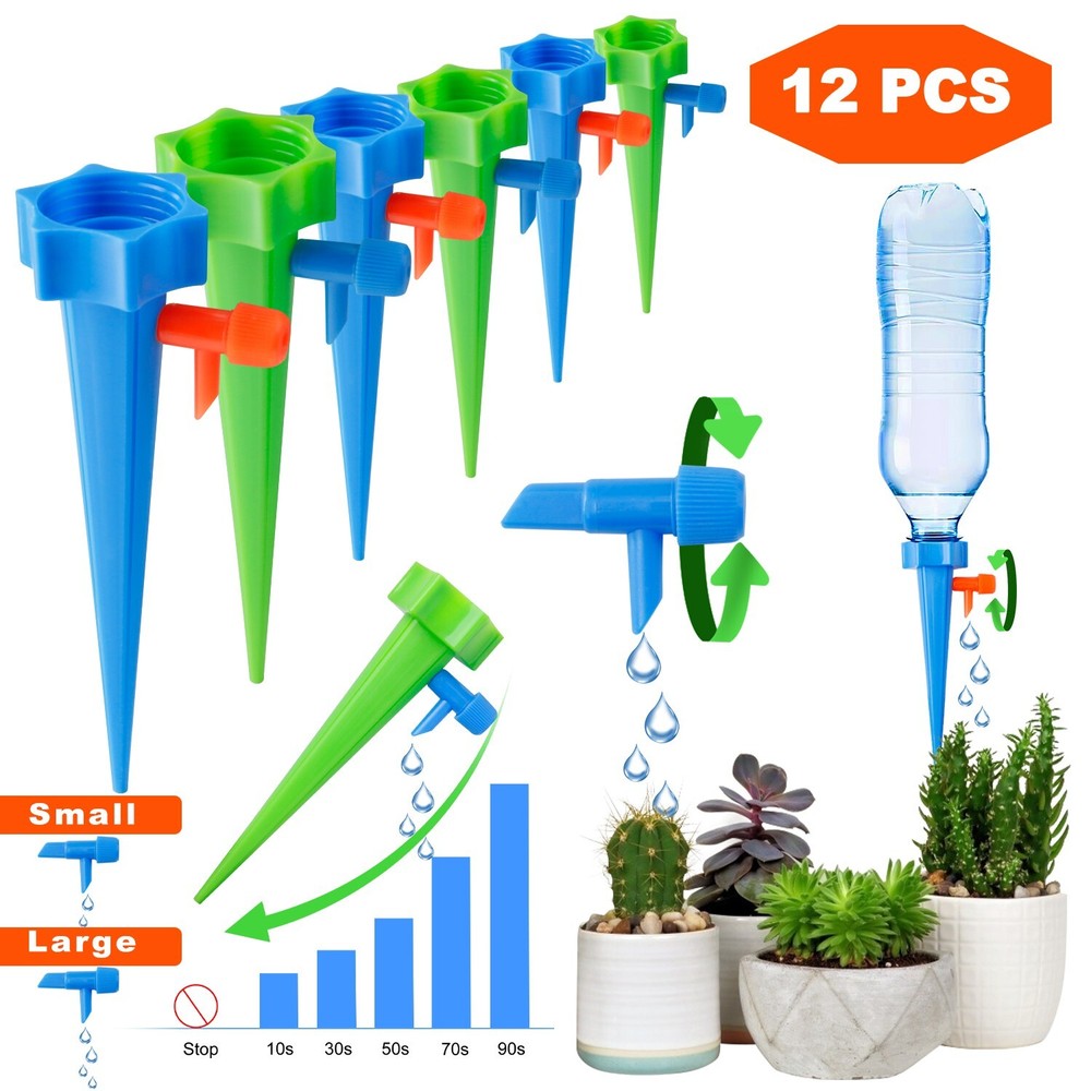 12Pack Adjustable Valve Plant Watering Device - Flow velocity Control For Plants