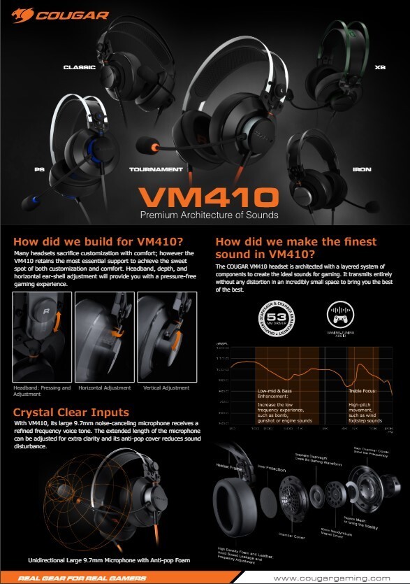 NEW * Gaming Headset COUGAR VM410 * SEALED