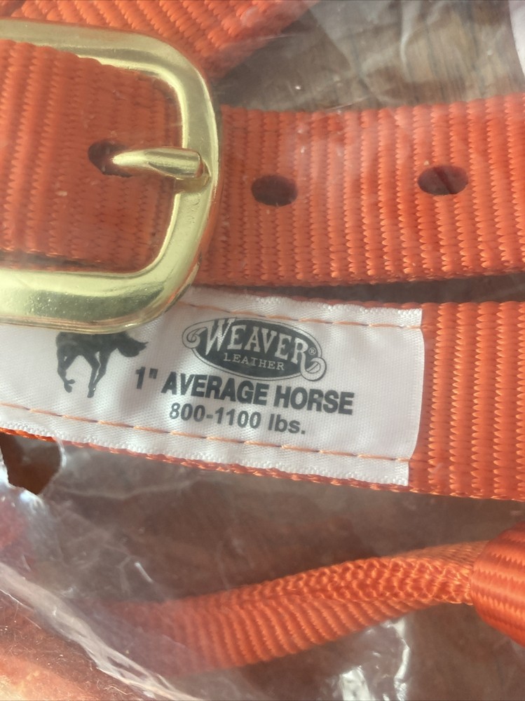 Weaver Leather Non-Adjustable Nylon Halter, Average, Orange, 35-7005-OR