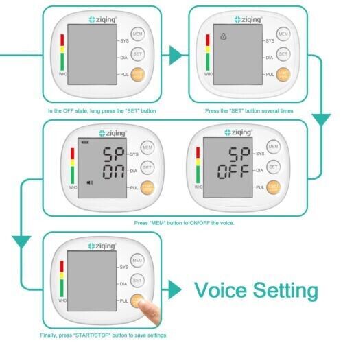 Automatic LCD Wrist Blood Pressure Monitor BP Machine Heart Rate Machine